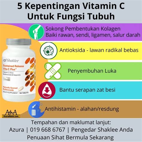 Fungsi Utama Dan Manfaat Vitamin C Kepada Tubuh Azura Abdul