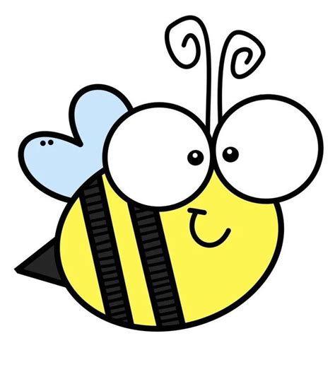 A Cartoon Bee With Big Eyes And A Smile