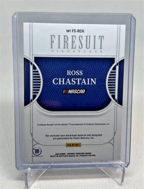 2023 National Treasures Racing Firesuit ROSS CHASTAIN Game Used Patch