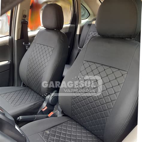 Jogo De Capa Banco Couro Carro Personalizado Preto Fiat Cronos 2018 E