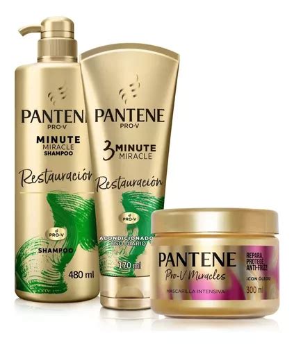 Kit Máxima Restauración Pro V Miracle Pantene Shampoo Acondicionante