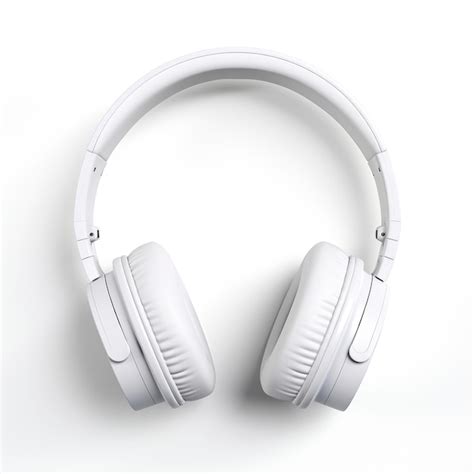 Premium Ai Image White Headphone On White Background Image