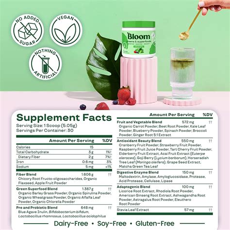 Bloom Nutrition Greens Superfoods 30 Servings - Luegopago