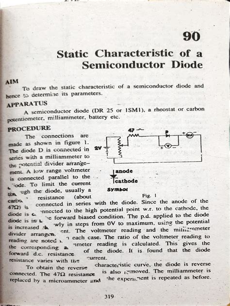 characteristics of a semiconductor diode | PDF