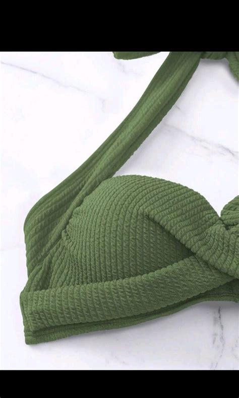 Brand New Pretty Army Green Bikini Set Women S Fashion Swimwear