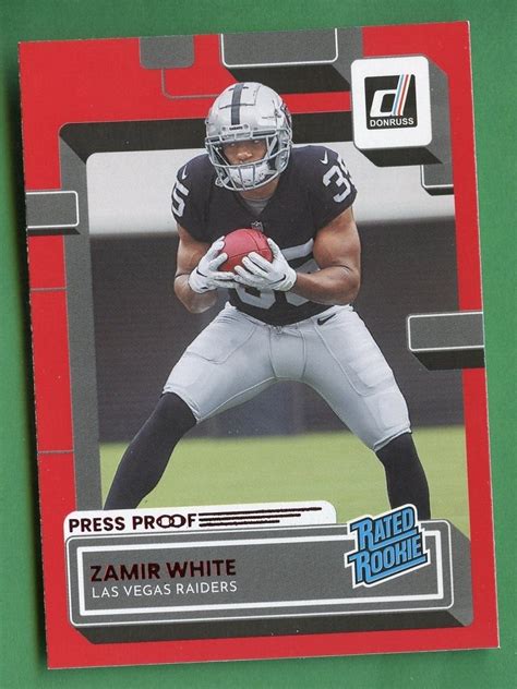 Zamir White Donruss Football Rookie Press Proof Parallel Las Vegas