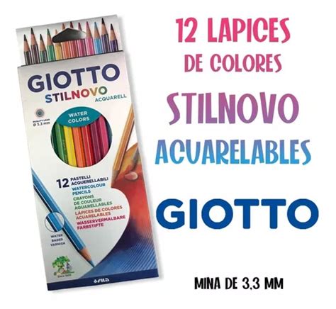 Lapices Acuarelables Giotto Stilnovo X Colores Largos