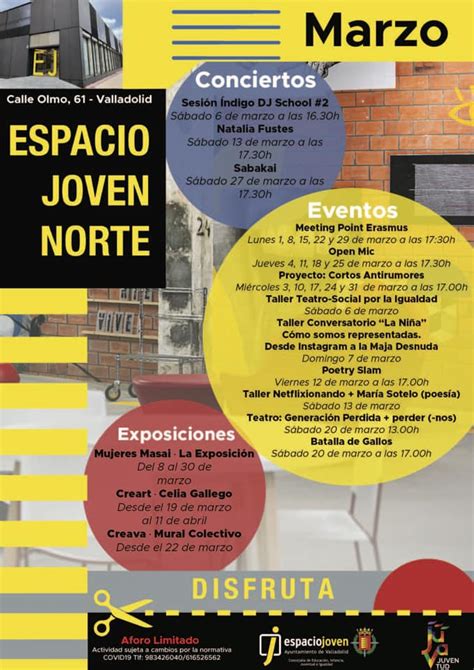 Actividades Marzo Espacio Joven Norte Valladolid La Gu A Go