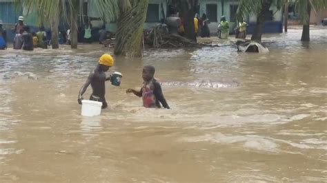 A Heavy Flood That Happened At Dutch Komenda In The Central Region Of