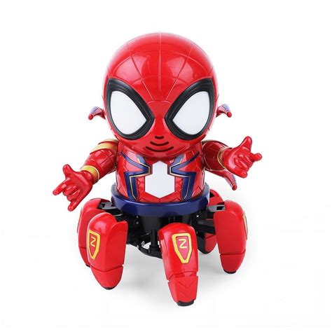 Dancing Spider-Man Robot Toy Electric Singing Spider-Man Glows Children ...