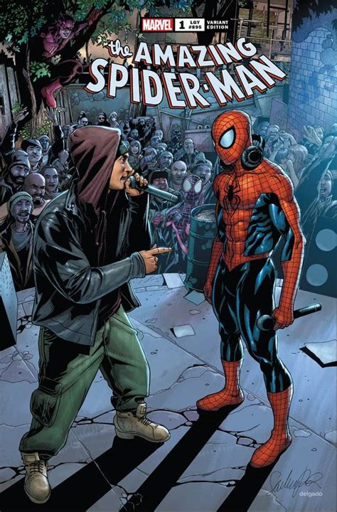 Eminem "Battles" Spider-Man in New "Amazing Spider-Man #1" Variant ...