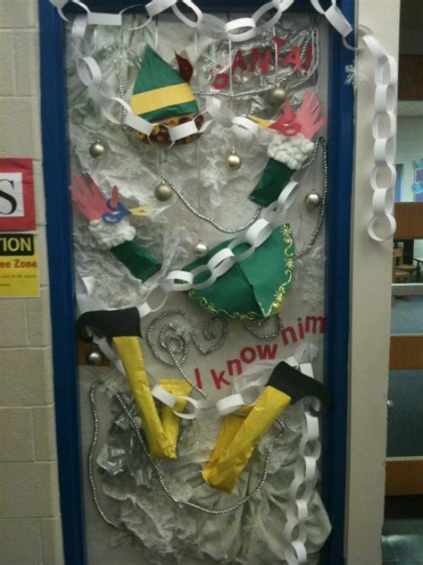 Buddy The Elf Decorates Gimbels Classroom Door Door Decorations