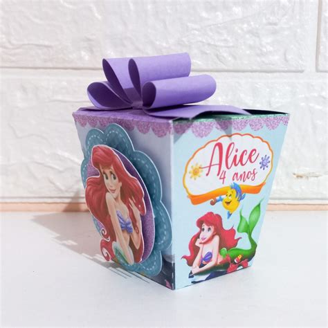 Kit Personalizados Ariel Pequena Sereia 25 Caixas Elo7