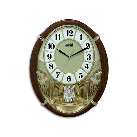 Ajanta 3327 Classic Musical Pendulum Wall Clock Golden Orpat Group