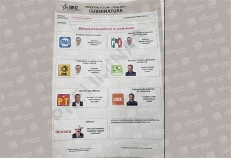 Incluirán Fotografías De Candidatos A La Gubernatura En Boleta Electoral