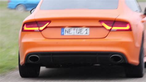 KL Racing Audi RS7 Sound Downshifts Pops And Bangs YouTube