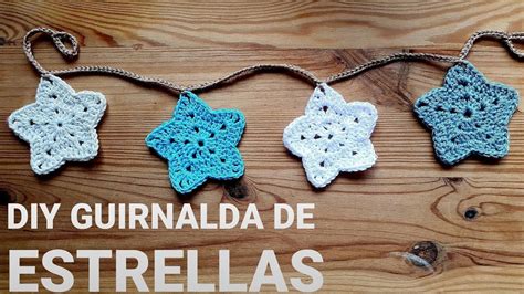 Cómo tejer Guirnalda de estrellas de Navidad a crochet paso a paso