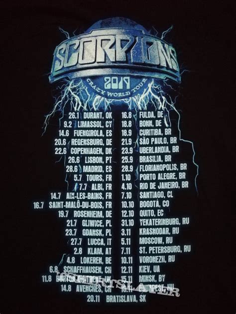 Scorpions Crazy World Tour Tshirtslayer Tshirt And Battlejacket Gallery