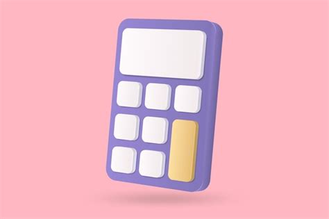 El icono de la calculadora mínima 3D Educación Negocios y Finanzas