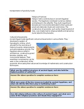 Ancient Civilization In Africa Worksheet Key