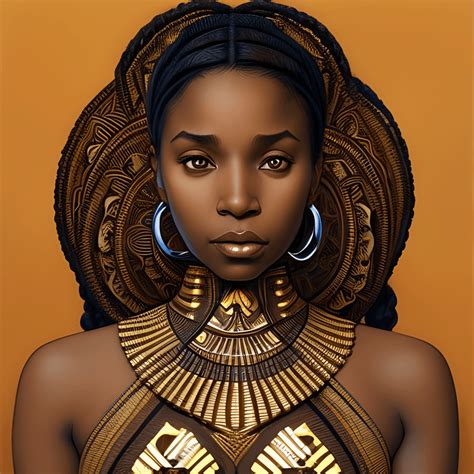 Beautiful Brown Skinned Woman Portrait 40000 · Creative Fabrica