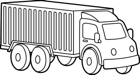 Truck Coloring Page Isolated for Kids 5163087 Vector Art at Vecteezy