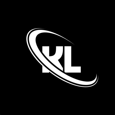 Kl Logo K L Design White Kl Letter Kl Letter Logo Design Initial Letter Kl Linked Circle