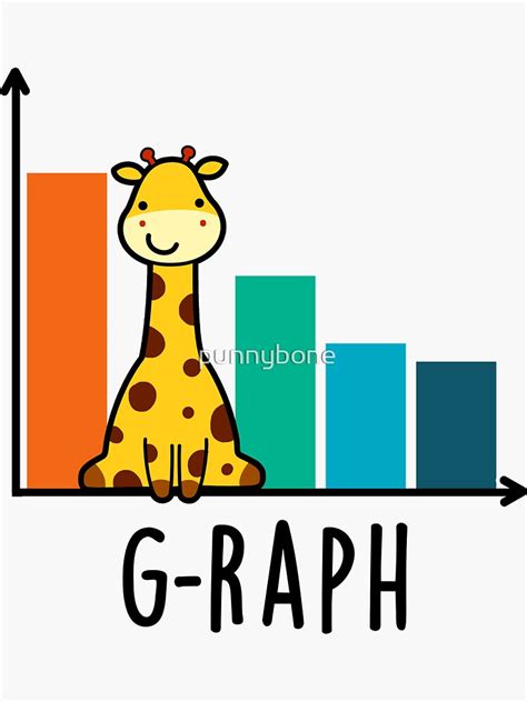 G Raph Cute Giraffe Graph Pun Sticker For Sale By Punnybone Redbubble