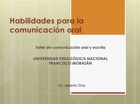 Habilidades Para La Comunicacion Oral Xili