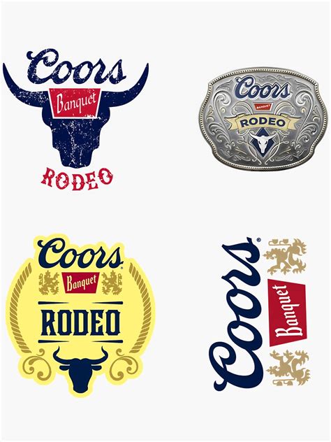 "Coors Banquet Rodeo Logo Distressed" Sticker for Sale by sarffixwan ...