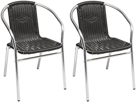 Amazon De Mojawo S Ck Qualit T Aluminium Polyrattan Bistrostuhl