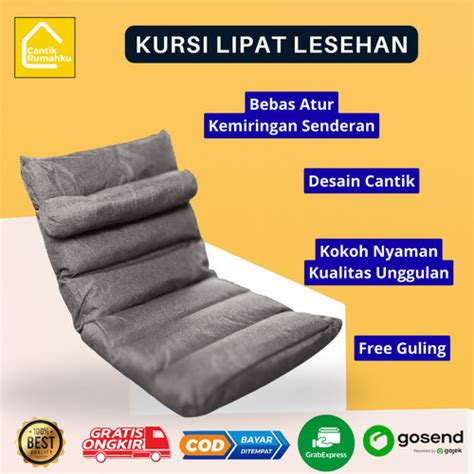 Jual Kursi Lipat Lantai Bangku Lesehan Malas Senderan Folding Portable