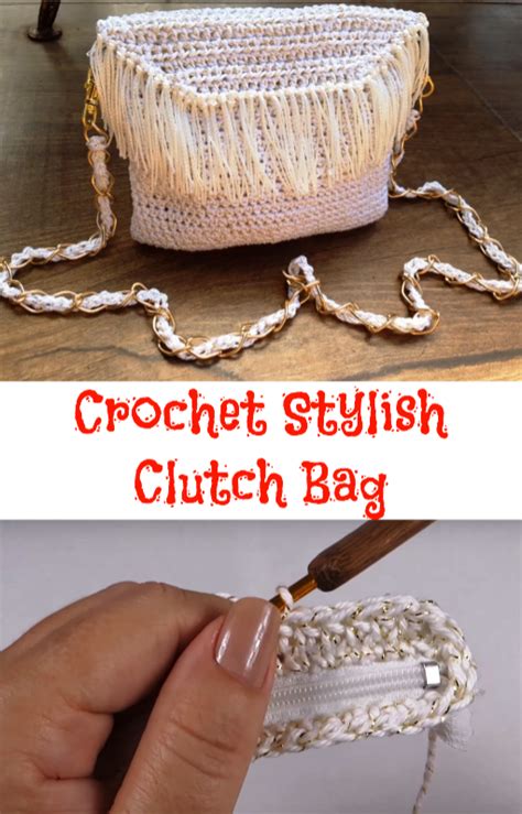 Crochet Stylish Clutch Bag - Crochet Ideas