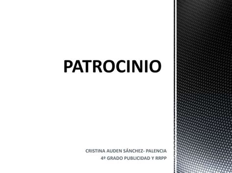 patrocinio mecenazgo