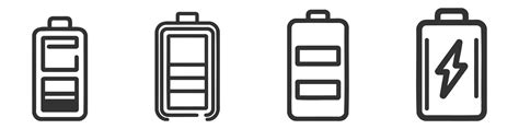 Premium Vector Battery Icon Vector Illustration Set Pack Collection