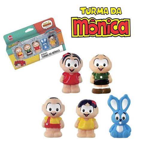 Miniaturas Turma Da Mônica Dedoches Lider Brinquedos 5 Personagens