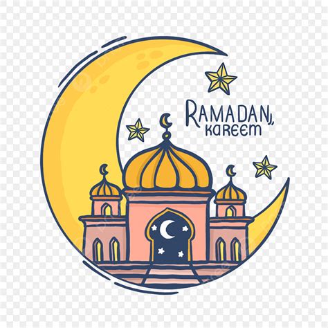 Ramadan Kareem Mosque White Transparent, Ramadan Kareem Cartoon ...