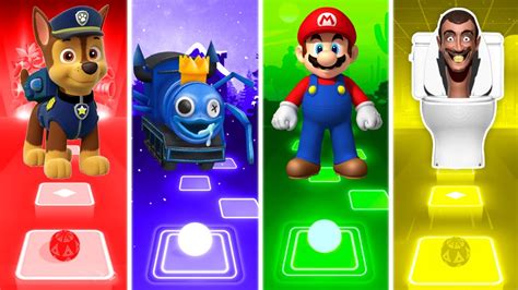 Paw Patrol Chase Vs Rainbow Choo Choo Charles Blue Vs Super Mario Vs