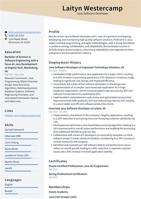 Top 18 Java Software Developer Resume Objective Examples