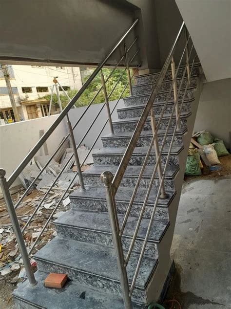 Silver Stainless Steel Railings Mounting Type Floor At Rs Sq Ft