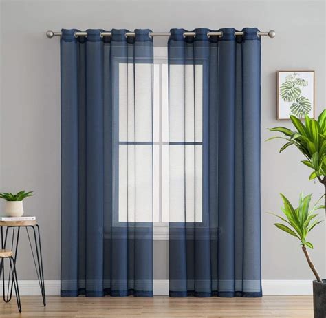 Navy Sheer Curtains – Curtains & Drapes