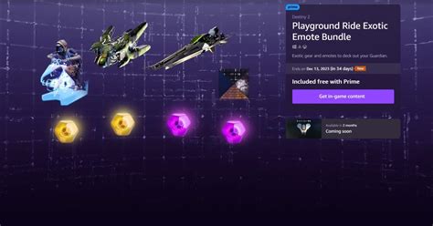 Destiny 2 Prime Gaming Rewards December 2023 Playground Ride Exotic Emote Bundle - Deltia's Gaming