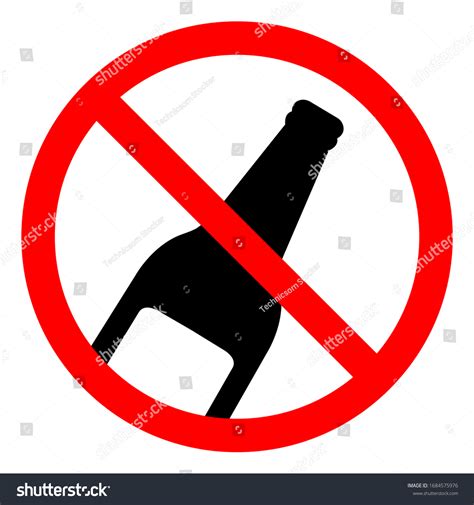 No Alcohol Symbol Sign Vector Illustration Stock Vector Royalty Free