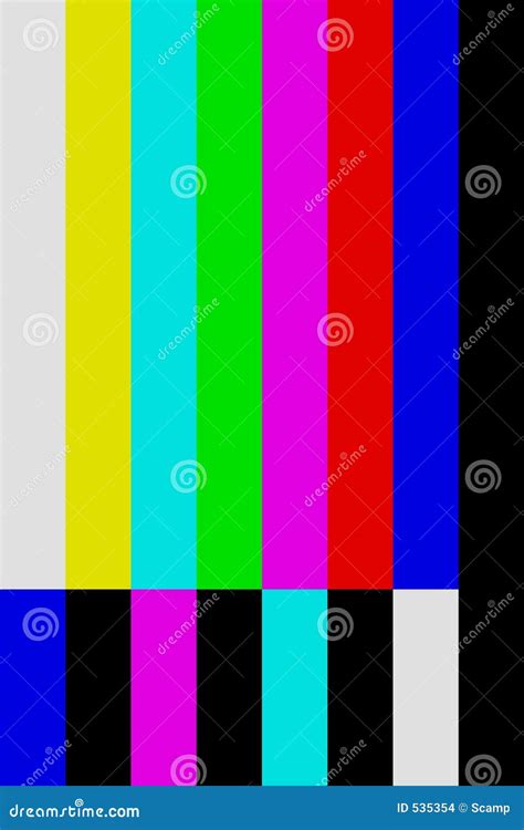 Color Bars Tv Off Air Screen Stock Illustration - Illustration of color ...