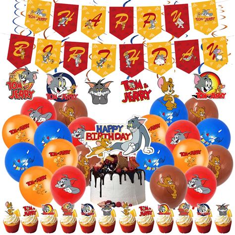 Buy Tom and Jerry Birthday Party Decorations, BESTZY 38 pieces Tom and ...