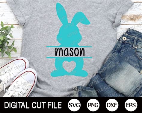 Bunny Name Svg Easter Svg Monogram Svg Bunny Name Frame Etsy