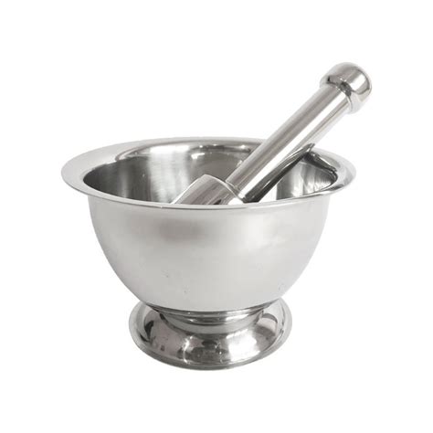 Buy 19cm Stainless Steel Mortar And Pestle Set Garlic Crusher Spices