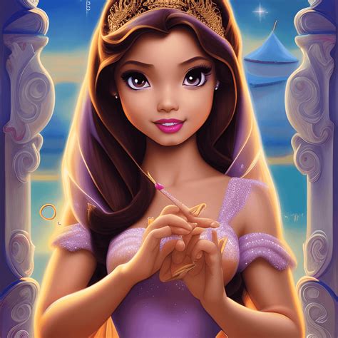 Disney Princess Jasmine Poster Art With Dreamy Intricate Design