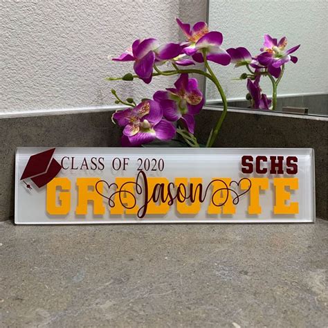 Graduation Tile Personalized Graduate Glass Tiles Class Of Etsy