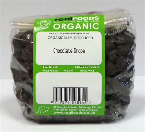 Organic Chocolate Drops From Real Foods Buy Bulk Wholesale Online